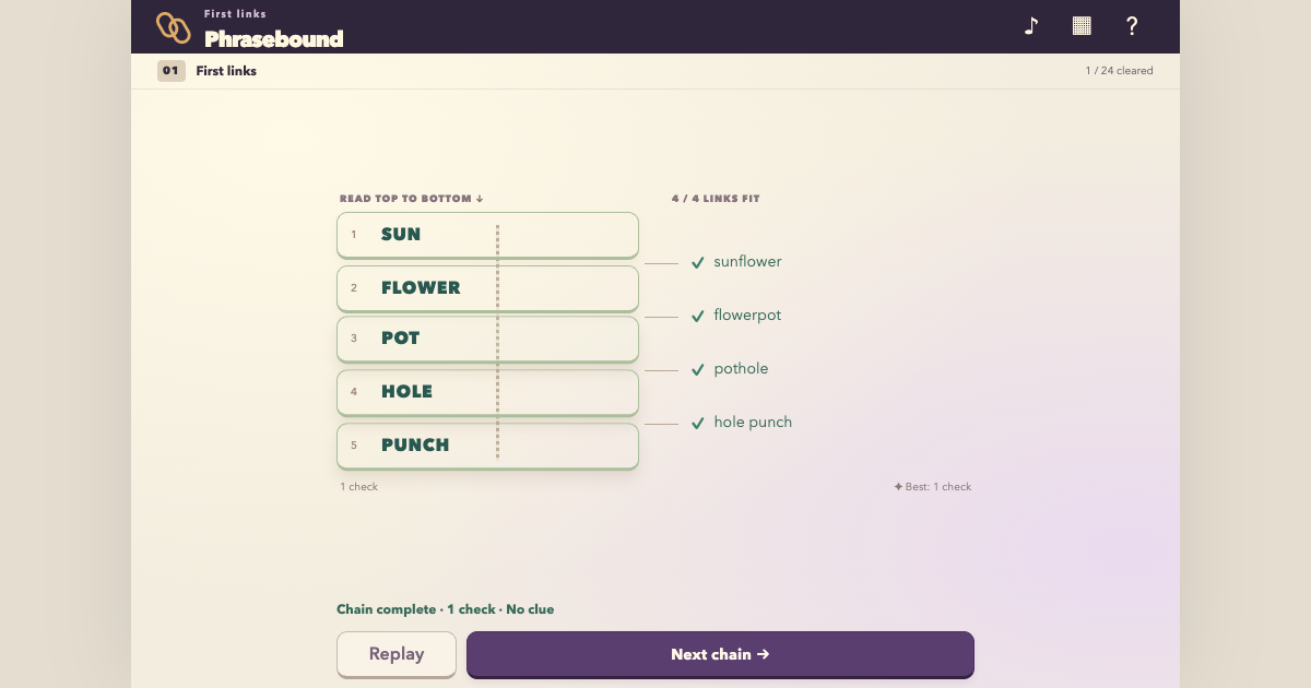Phrasebound screenshot 1