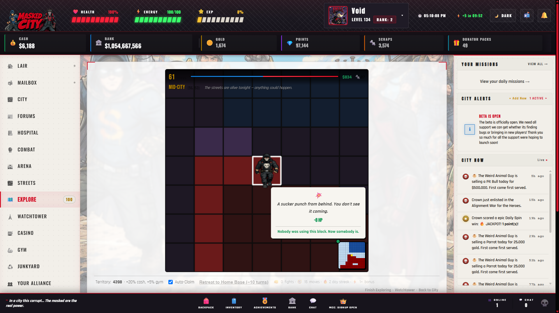 Masked City - gameplay screenshot