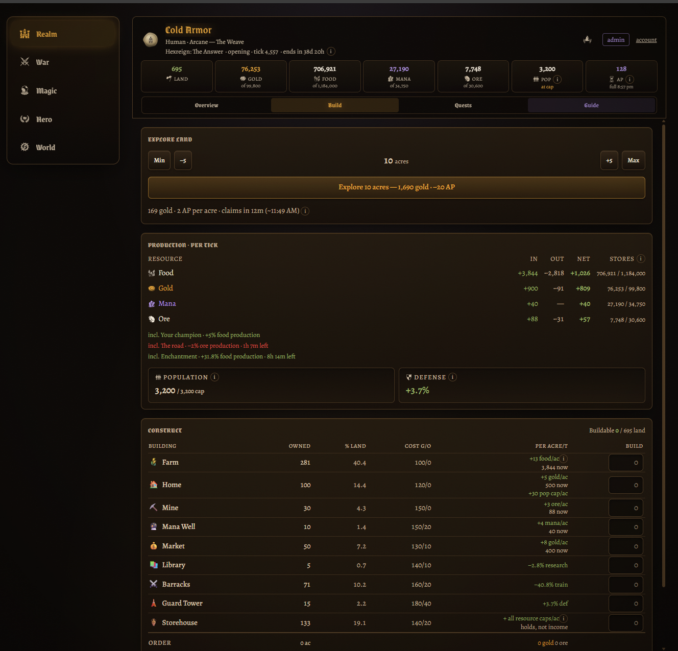 Hexreign — Persistent Browser Strategy Game (open alpha) screenshot 4