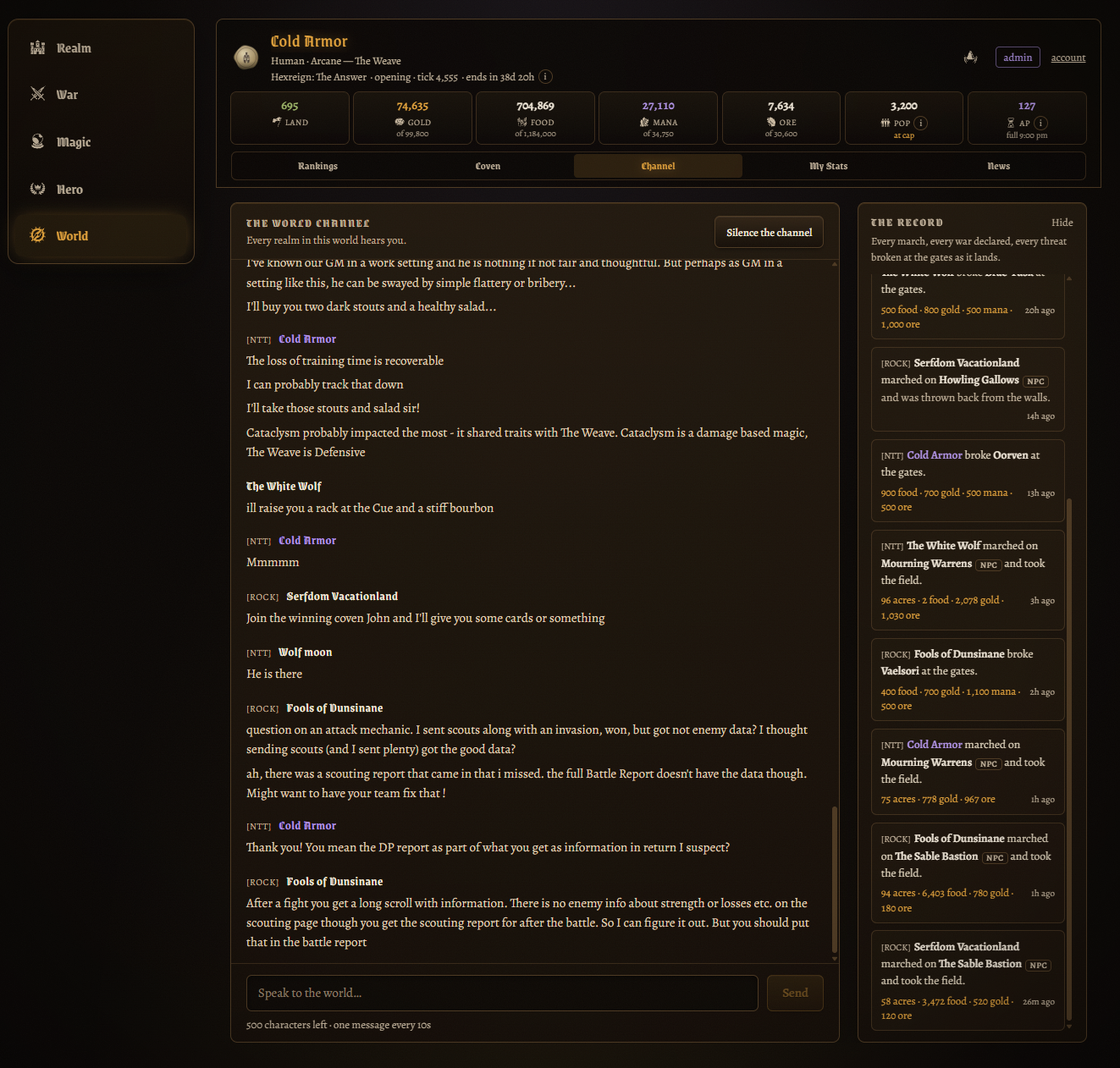 Hexreign — Persistent Browser Strategy Game (open alpha) screenshot 1