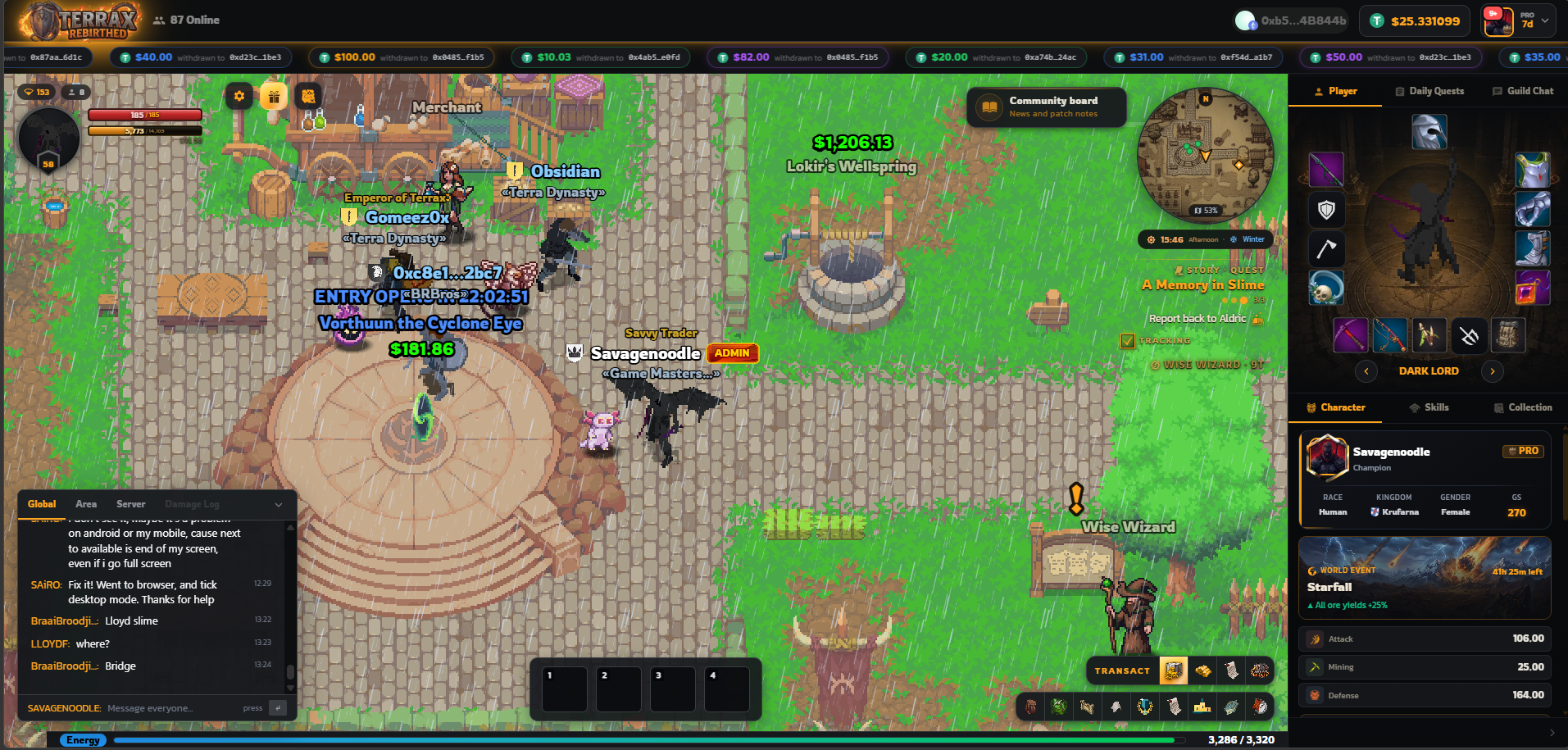 TerraX MMORPG Browser Game screenshot 1