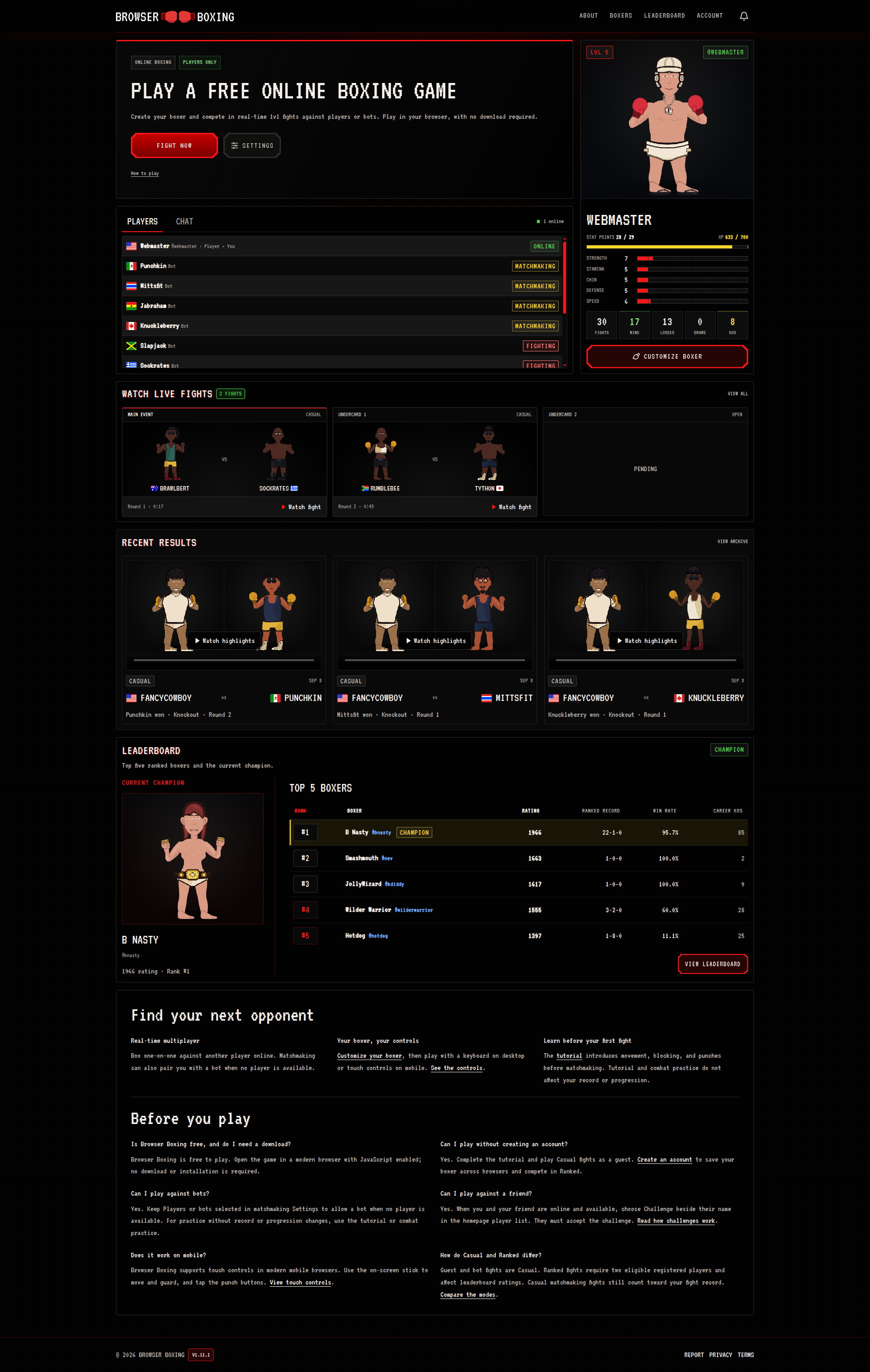 Browser Boxing screenshot 2