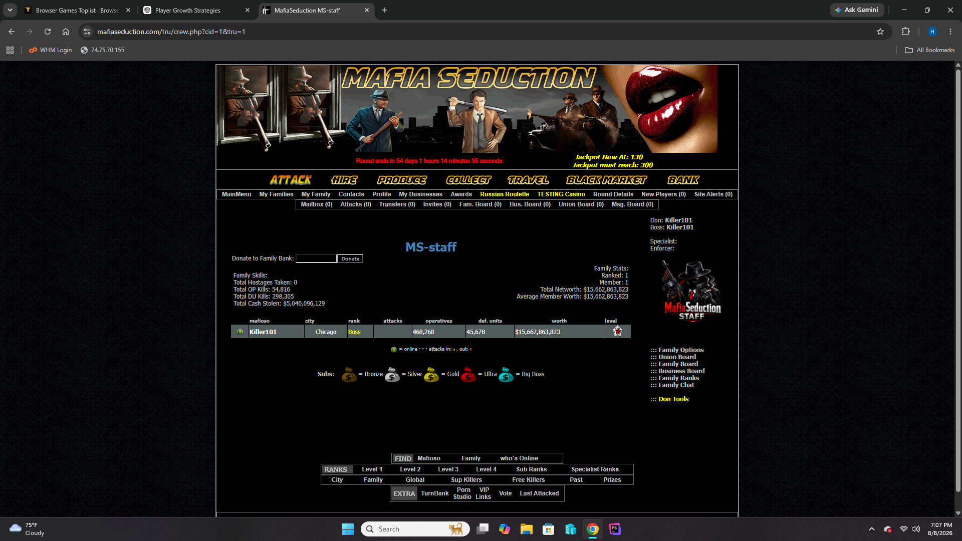 Mafia Seduction - gameplay screenshot