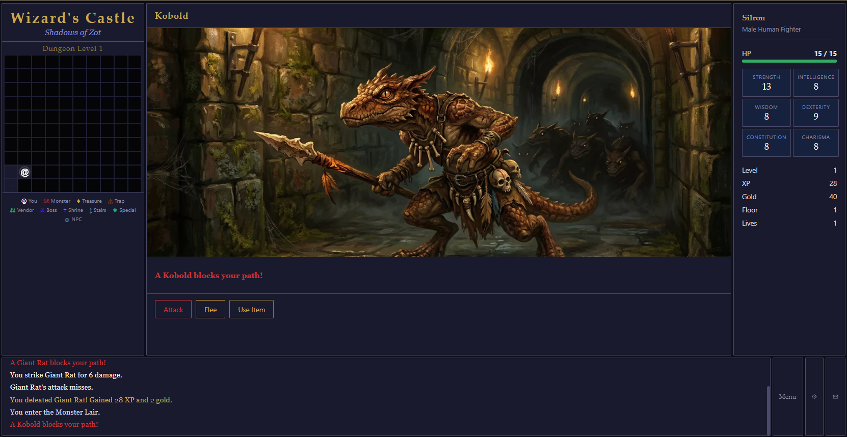 Wizard's Castle: Shadows of Zot screenshot 1