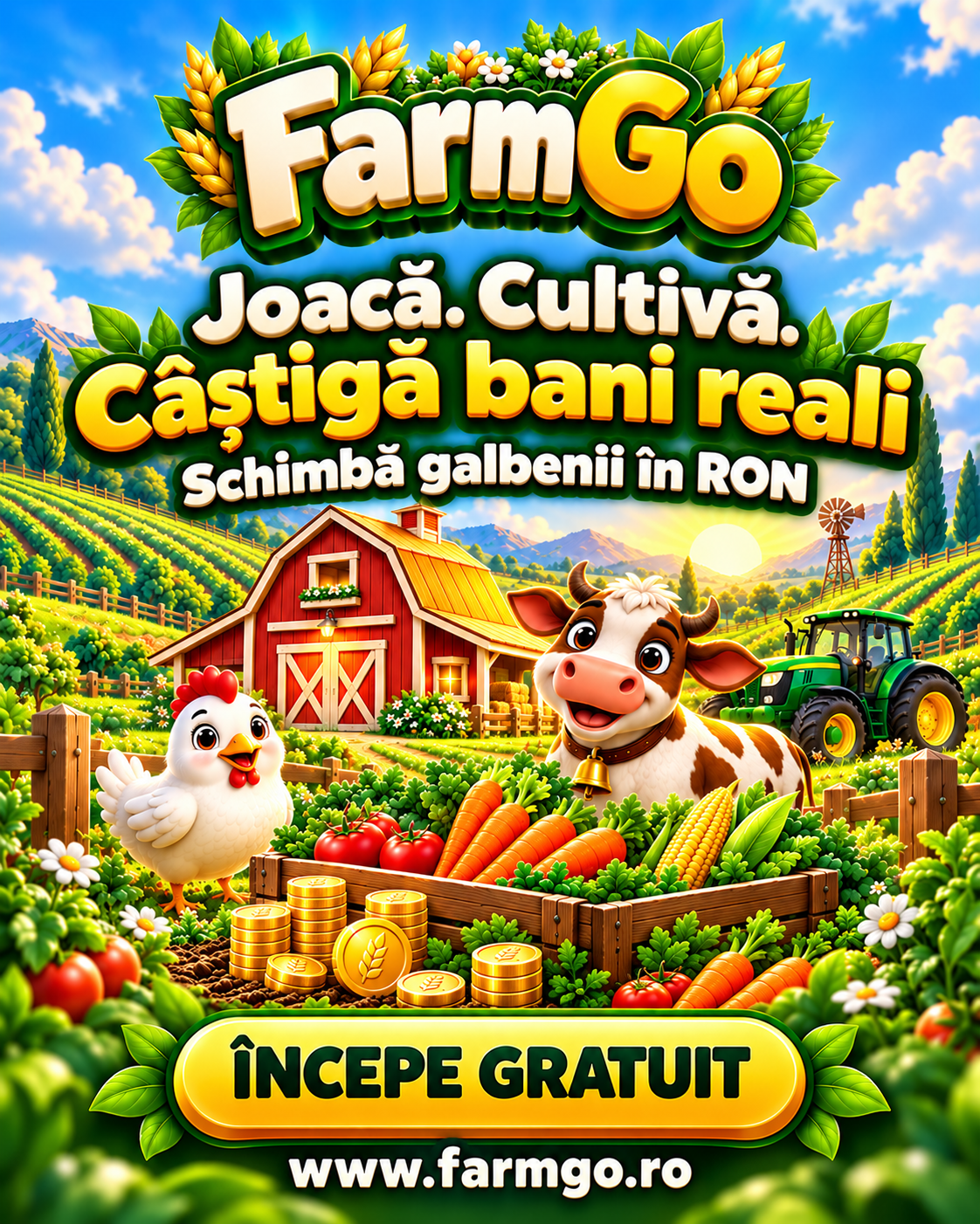 FarmGo.ro  Browser Farming Game with Real-Money Rewards screenshot 1