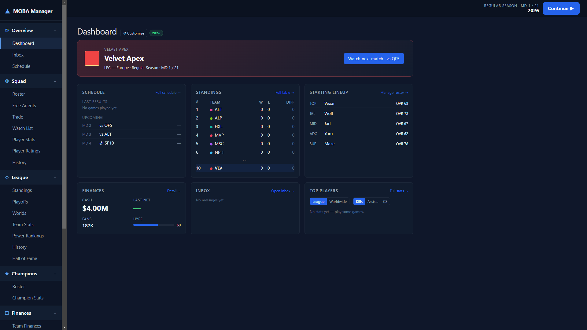 MOBA Manager screenshot 3