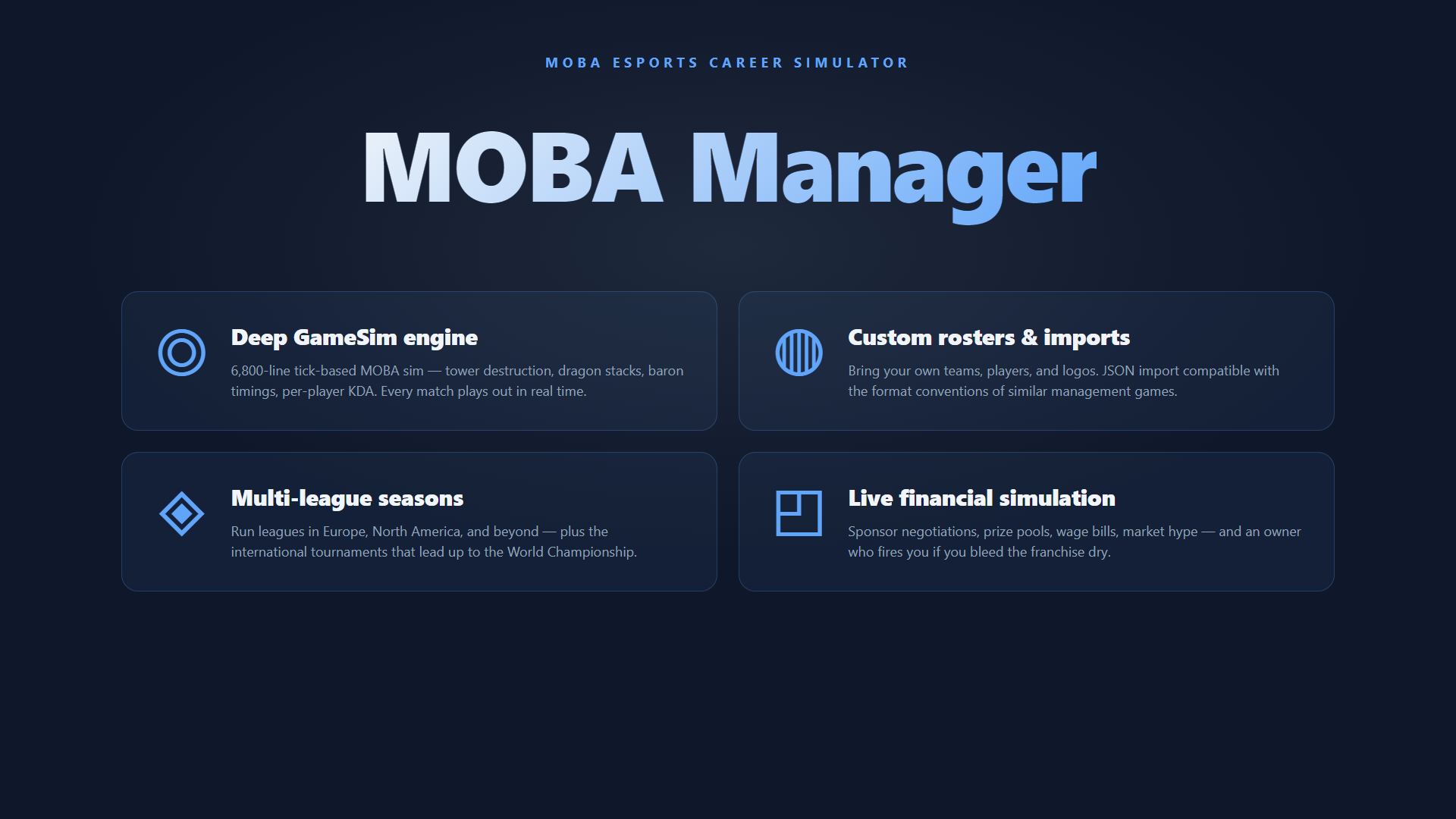 MOBA Manager screenshot 1