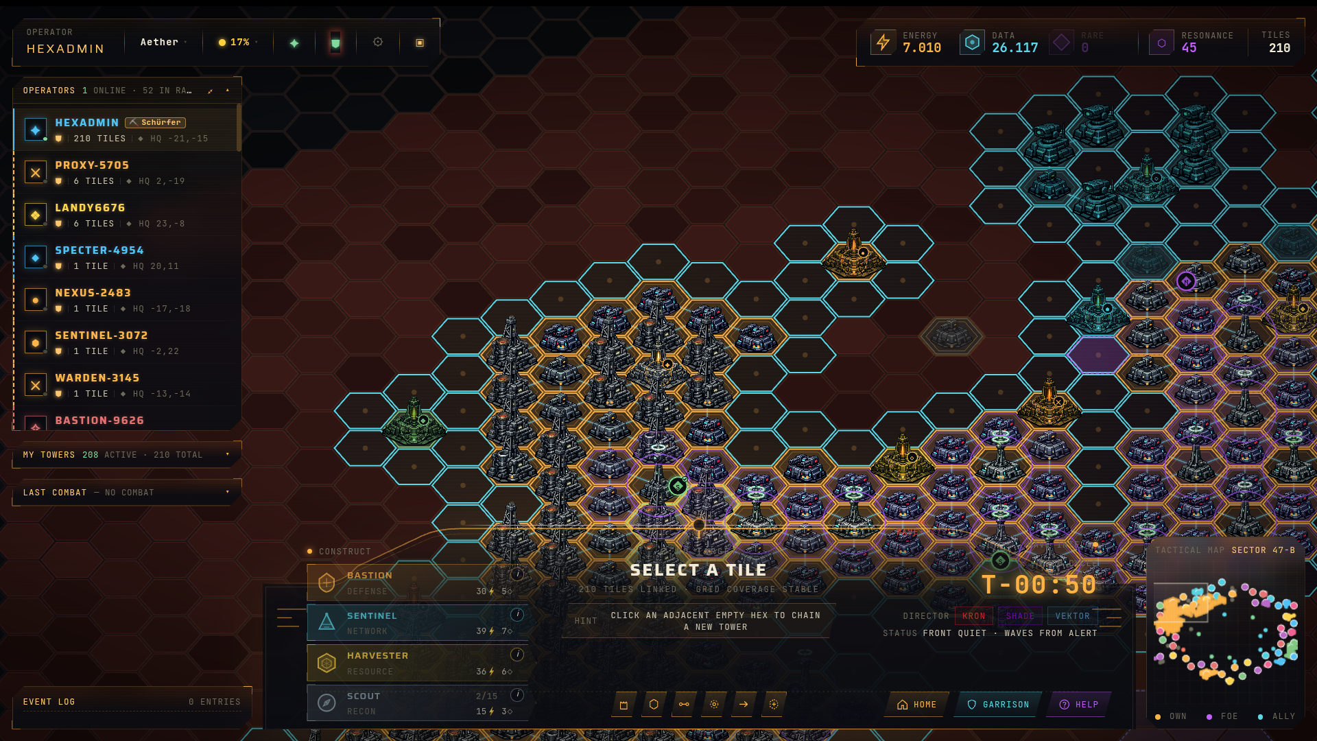 Hex TD - gameplay screenshot