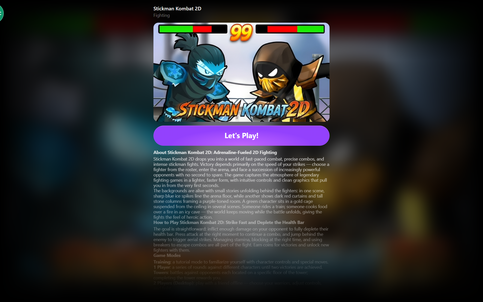 Stickman Kombat 2D screenshot 2