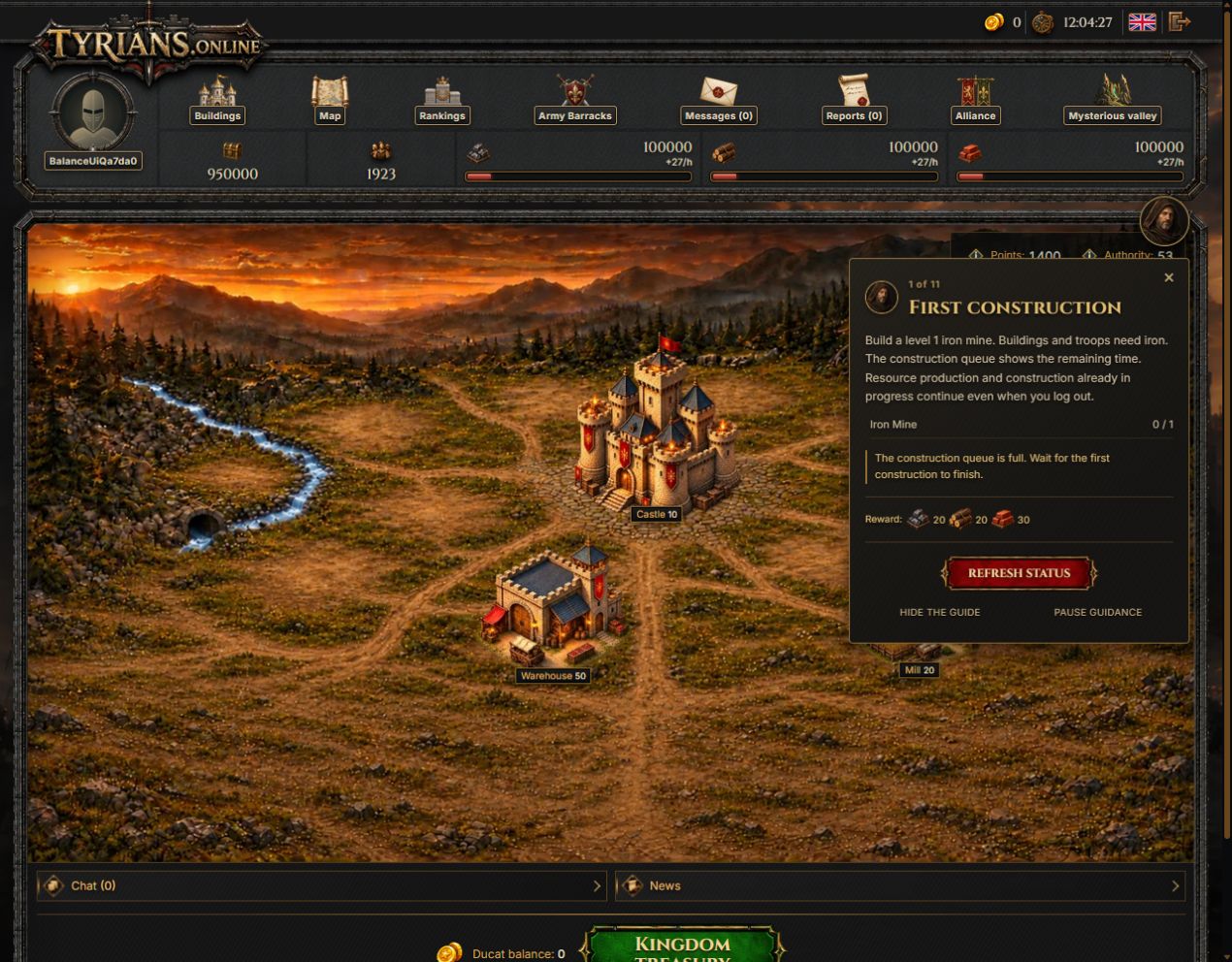 TYRIANS - Medieval Browser Strategy screenshot 2