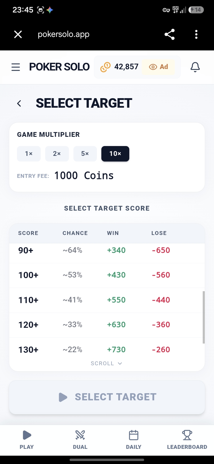 PokerSolo screenshot 4